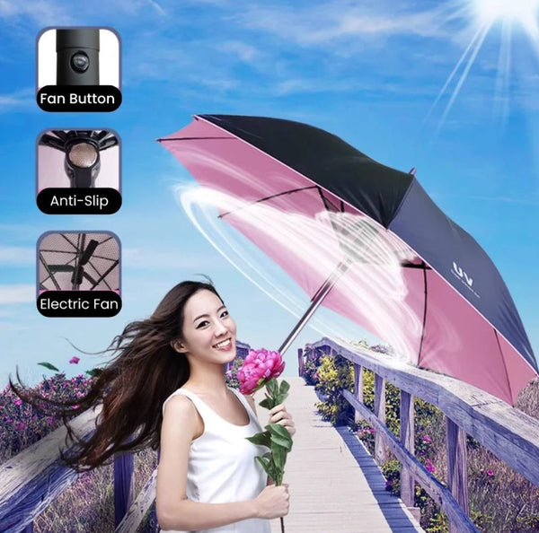 Fan Umbrella – Stay Cool, Dry & Protected Outdoors